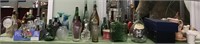 Huge collection of antique bottles, some Coca Cola
