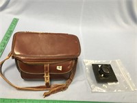 Very nice 1950's leather camera case and gadget ba