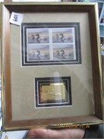 1995 Ducks Unlimited $5 Stamp Framed Set