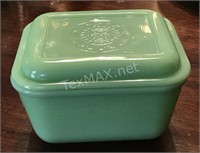 Fire King Jaeite Refrigerator Dish w/Lid