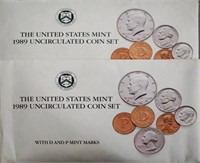 Coins - 2x 1989 Uncirculated P&D Mint Sets CHOICE