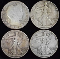 Coins - 4 Silver Half Dollars
