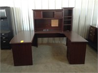 Black L-Shaped Office Desk