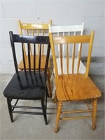 4 chaises Windsor