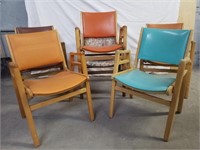 5 chaises d'école vintage Henderson