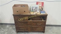 Wooden Dresser, Books and More