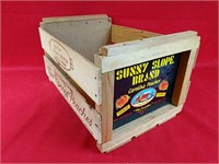 Sunny Slope Brand Wooden Peach Crate