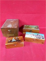 Four Wooden Boxes