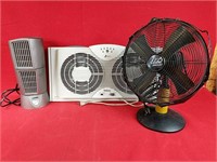 Three Fans, Window and Desk