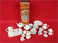 Vintage Puzzle and Mini Teapots, Cups and Saucers