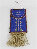 Native American Beaded Leather Pouch