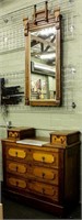 Furniture Vintage Oak Dresser and Mirror