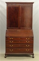 18th c. New York Chippendale Mahogany Secretary