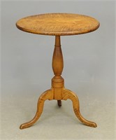 C. 1800 Connecticut Tiger Maple Candlestand