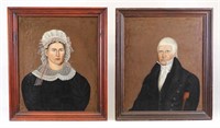 Pair 19th c. Portraits