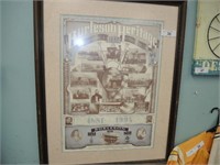 HISTORY OF BURLESON FRAMED ART PRINT