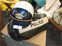 AUTHENTIC POLICE HELMET AND GEAR BAG