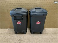 Two 50 Gallon Trash Can