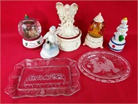 Musical Snow Globes, Figures and Plates