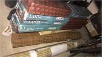 Woodtone window blinds in the boxes including 29