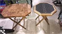 2-bamboo folding tables, the largest one is 21 x