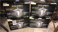 4-boxes of two Solar powered lights, new old