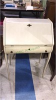 Antique white drop front ladies desk with one