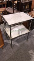 Vintage 1950s serving cart with two levels, 30 x