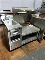 SS GRIDDLE/SERVING STAND, SINK 47X35X54