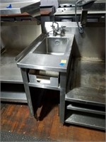 SS GRIDDLE/SERVING STAND, SINK 47X35X54