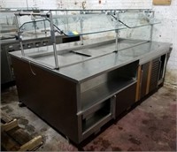 SS DOULBE SIDED SALAD BAR W/SNEEZE GUARD