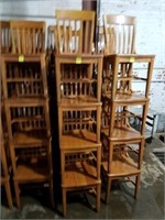 WOODEN CHAIRS (SHOWS WEAR) X12