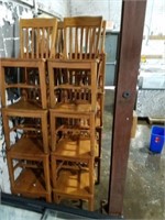 WOODEN CHAIRS (SHOWS WEAR) X12