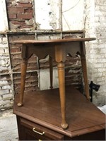 2 CORNER CABINETS. TABLE, WICKER TABLE