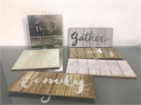 Wood metal shabby chic signs