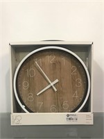 Project 62 wall clock brown finish