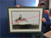 large "lake house & sailboat" framed print -