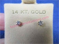 14k diamond stud earrings (small)