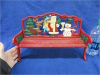 Christmas iron toy bench - 14.5in long