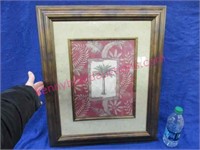 framed palm tree print - 24in x 20in