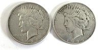 1923 (S) Peace Dollar, 1923 (D) Peace Dollar