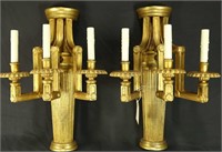 PAIR OF NEOCLASSICAL STYLE GILTWOOD WALL SCONCES