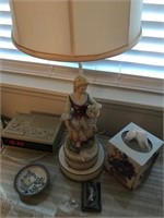 Porcelain Figural Lady Lamp