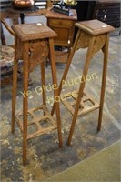 Arts and Crafts Oak French Fern Stands