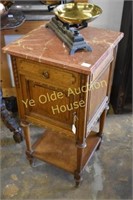Gorgeous Marble Topped Bedside Cupboard With