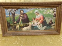 Beautifully Framed Vintage Religious Lithograph