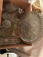 Fostoria and Misc Clear Glass Box Lot