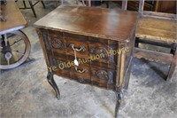 Louis XVI Two Drawer Bedside Cabinet