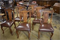 Amazing Highly Carved Oak Side Chairs