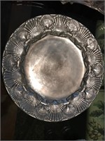 Shell Platter and Pewter Pcs